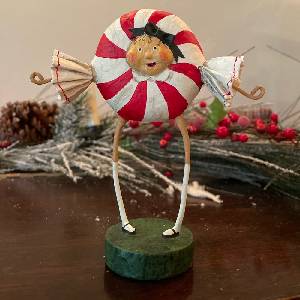 Festive Peppermint Holiday Figurine